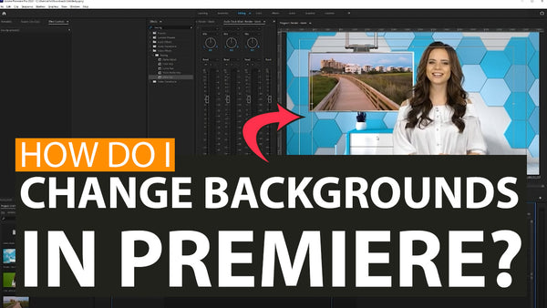 How do I change backgrounds in Adobe Premiere?