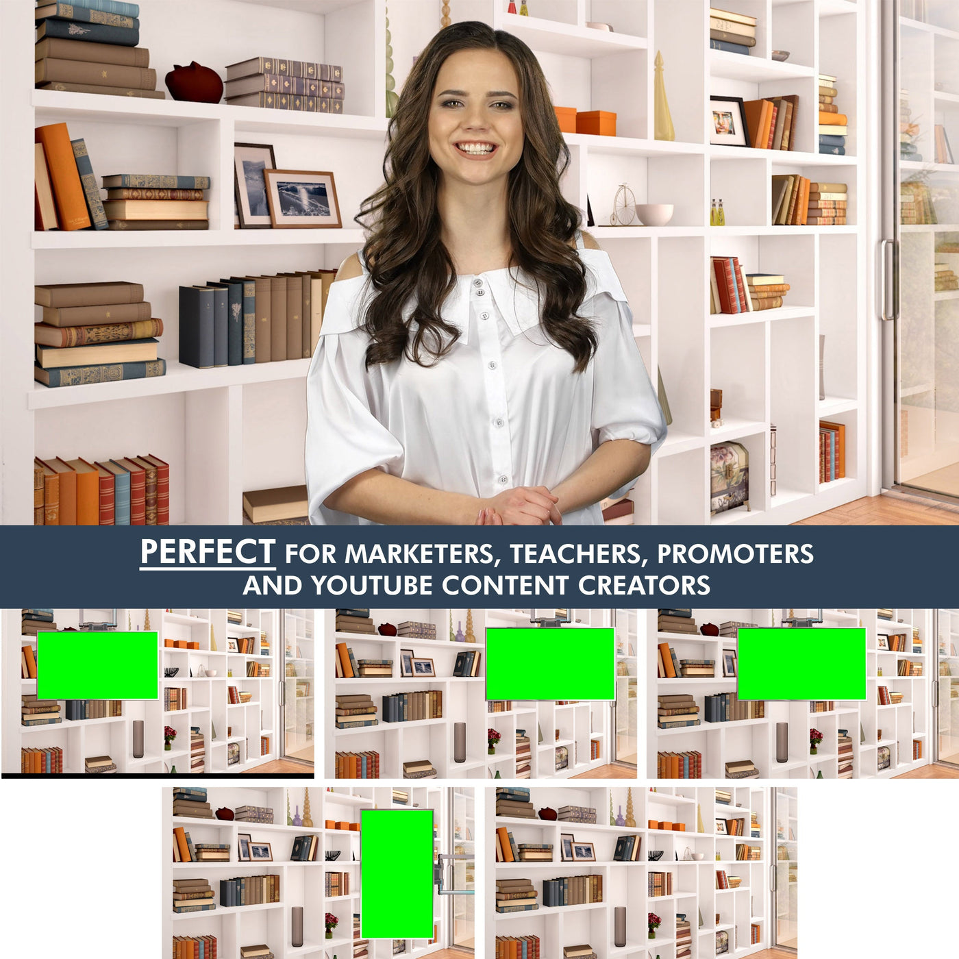 Modern Library HD / 4K Virtual Set - Virtual Set Lab