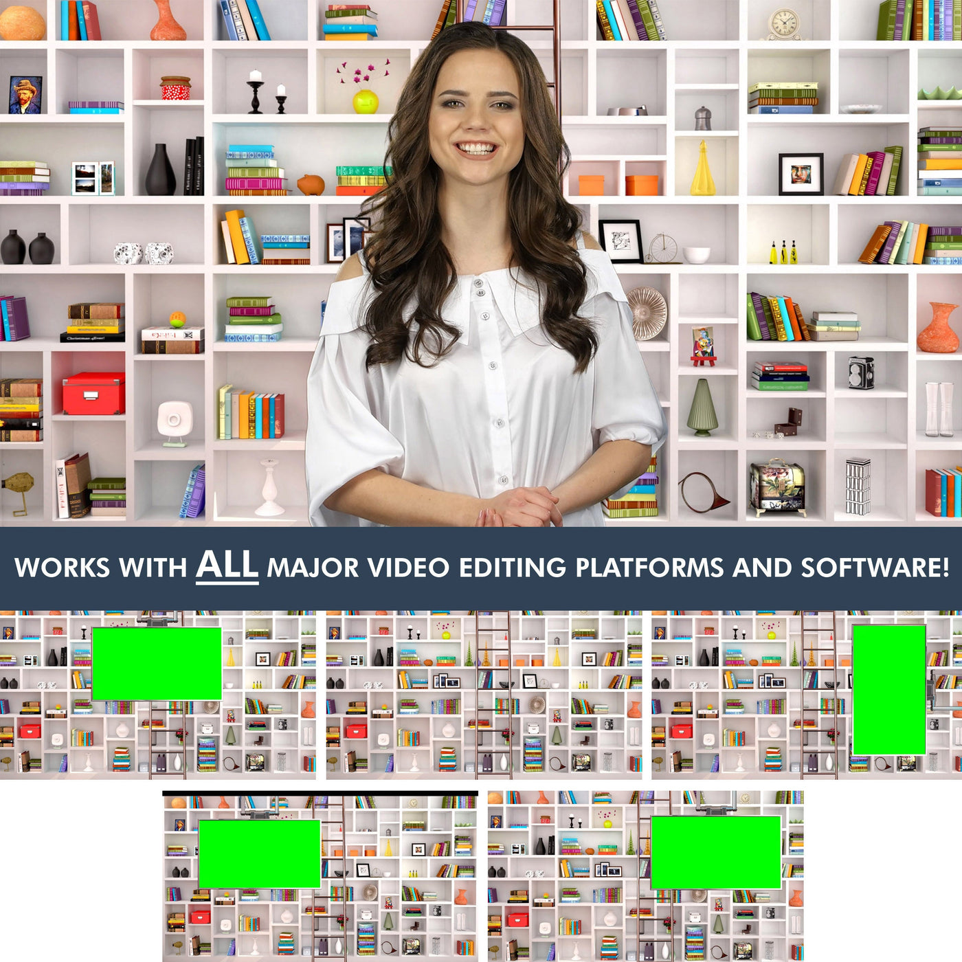 Modern Library HD / 4K Virtual Set - Virtual Set Lab
