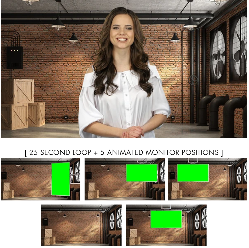 Warehouse HD / 4K Virtual Set - Virtual Set Lab