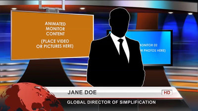 Virtual-Studio-Set 1 After Effects Template - Virtual Set Lab