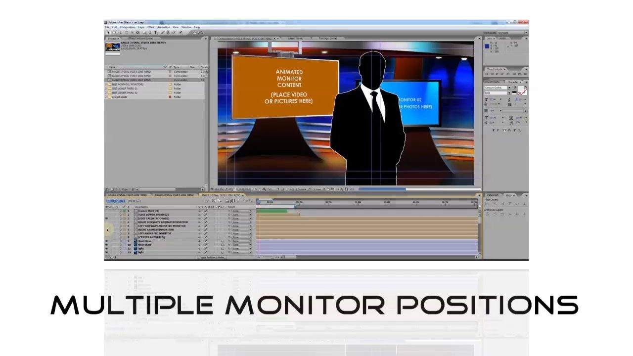 Virtual-Studio-Set 1 After Effects Template - Virtual Set Lab