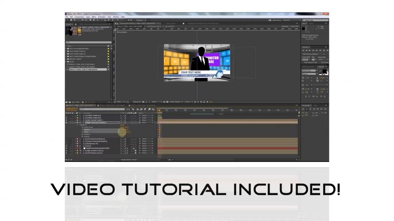 Virtual-Studio-Set 2 After Effects Template - Virtual Set Lab