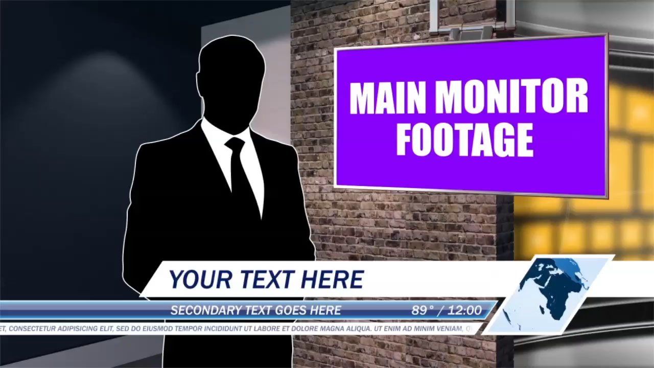 Virtual-Studio-Set 2 After Effects Template - Virtual Set Lab