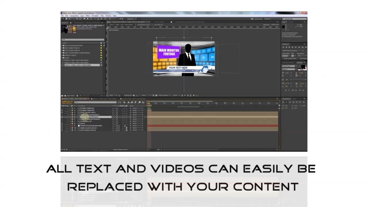 Virtual-Studio-Set 2 After Effects Template - Virtual Set Lab