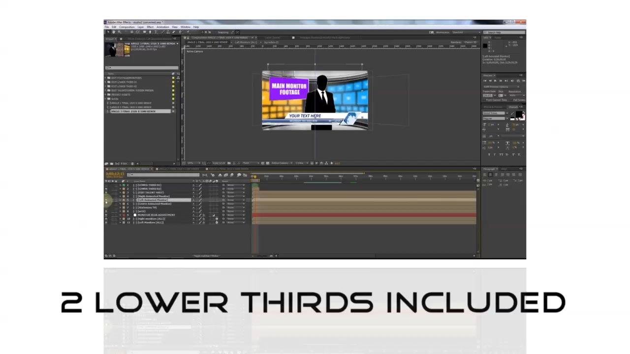 Virtual-Studio-Set 2 After Effects Template - Virtual Set Lab
